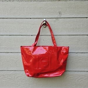 Good Girl Carolina Herrera large red tote bag